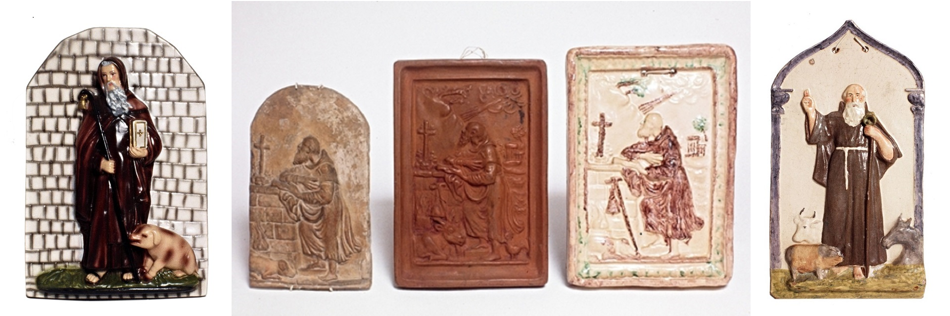 Collection of devotional ceramic objects