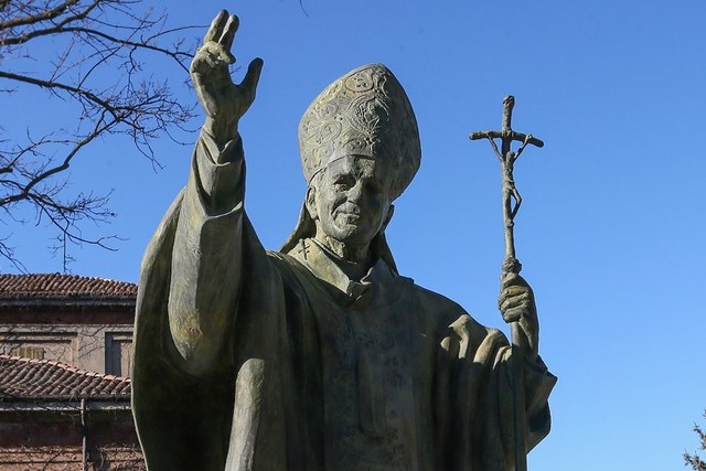 The statue of John Paul II